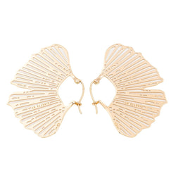 Ginette NY Boucles d'oreilles Ginkgo Or rose - Castafiore
