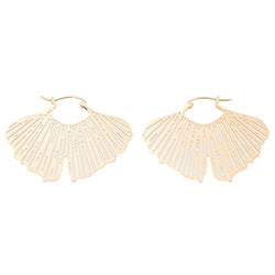 Ginette NY Boucles d'oreilles Ginkgo Or rose - Castafiore