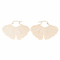Ginette NY Boucles d'oreilles Ginkgo Or rose - Castafiore