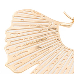 Ginette NY Boucles d'oreilles Ginkgo Or rose - Castafiore