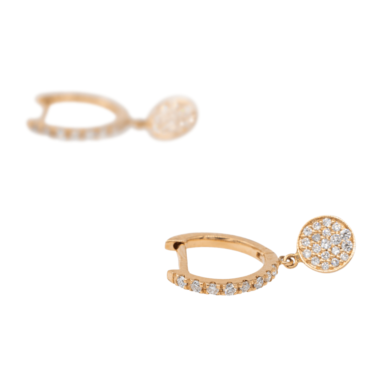 Ginette NY Boucles d'oreilles Or rose Diamant - Castafiore