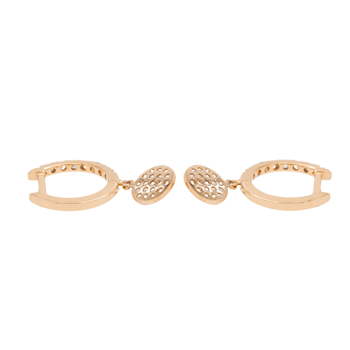 Ginette NY Boucles d'oreilles Or rose Diamant - Castafiore