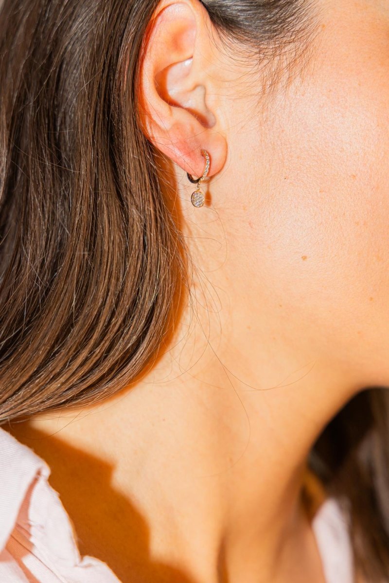 Ginette NY Boucles d'oreilles Or rose Diamant - Castafiore