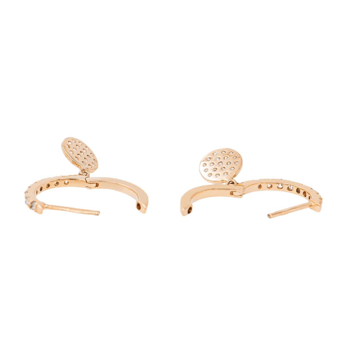 Ginette NY Boucles d'oreilles Or rose Diamant - Castafiore