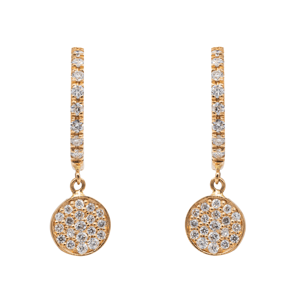 Ginette NY Boucles d'oreilles Or rose Diamant - Castafiore