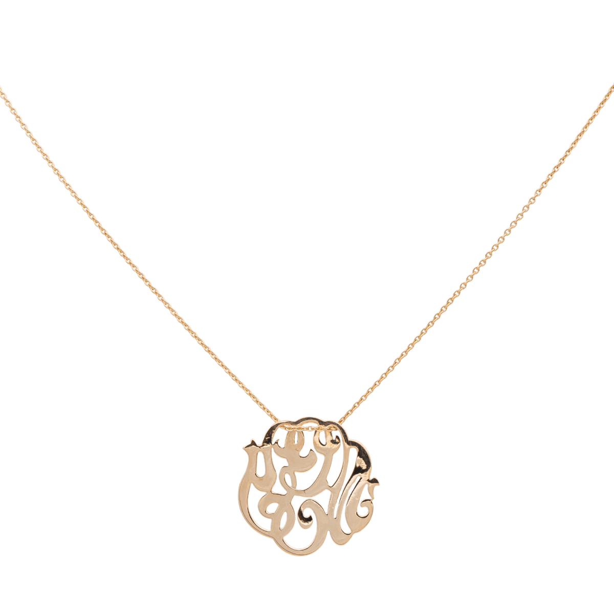 Ginette NY Collier Baby Lace Monogram Or rose - Castafiore