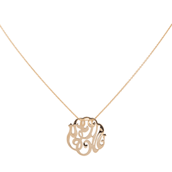 Ginette NY Collier Baby Lace Monogram Or rose - Castafiore