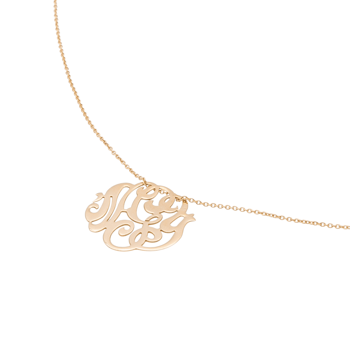 Ginette NY Collier Baby Lace Monogram Or rose - Castafiore