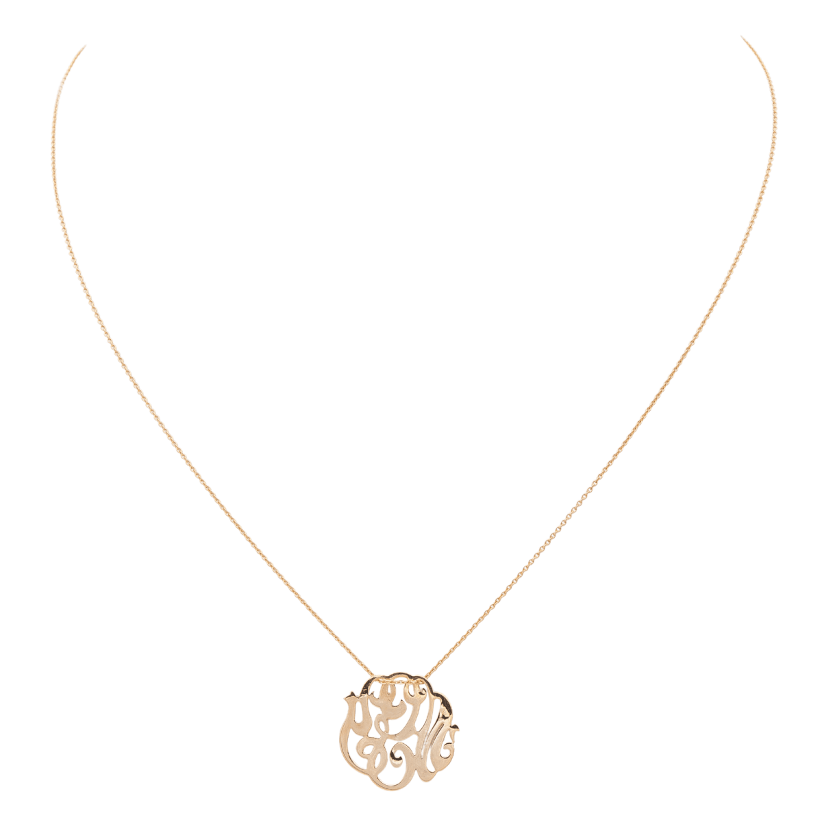 Ginette NY Collier Baby Lace Monogram Or rose - Castafiore