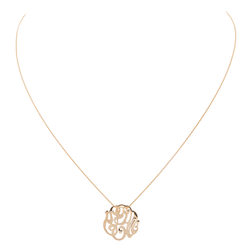 Ginette NY Collier Baby Lace Monogram Or rose - Castafiore