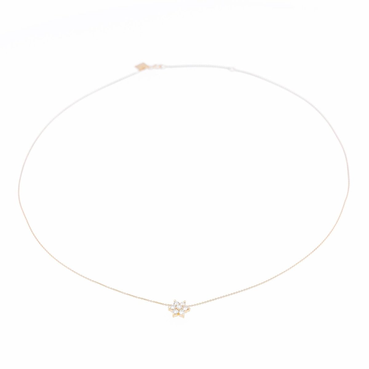 Ginette NY Collier "Diamond Star Necklace" en or rose et diamants - Castafiore