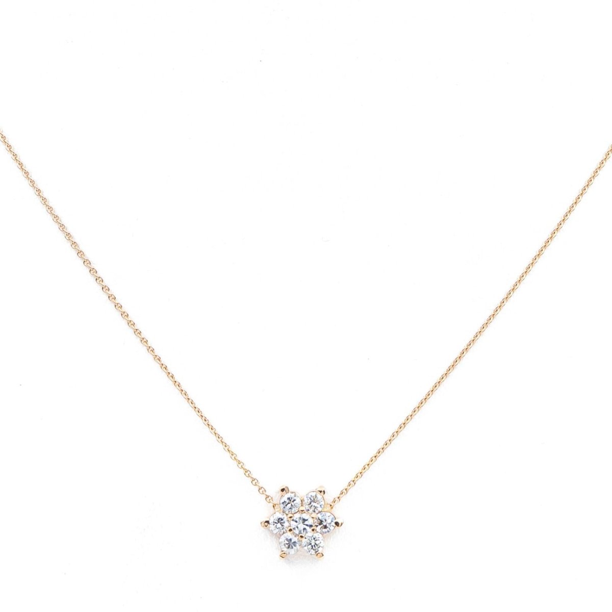 Ginette NY Collier "Diamond Star Necklace" en or rose et diamants - Castafiore