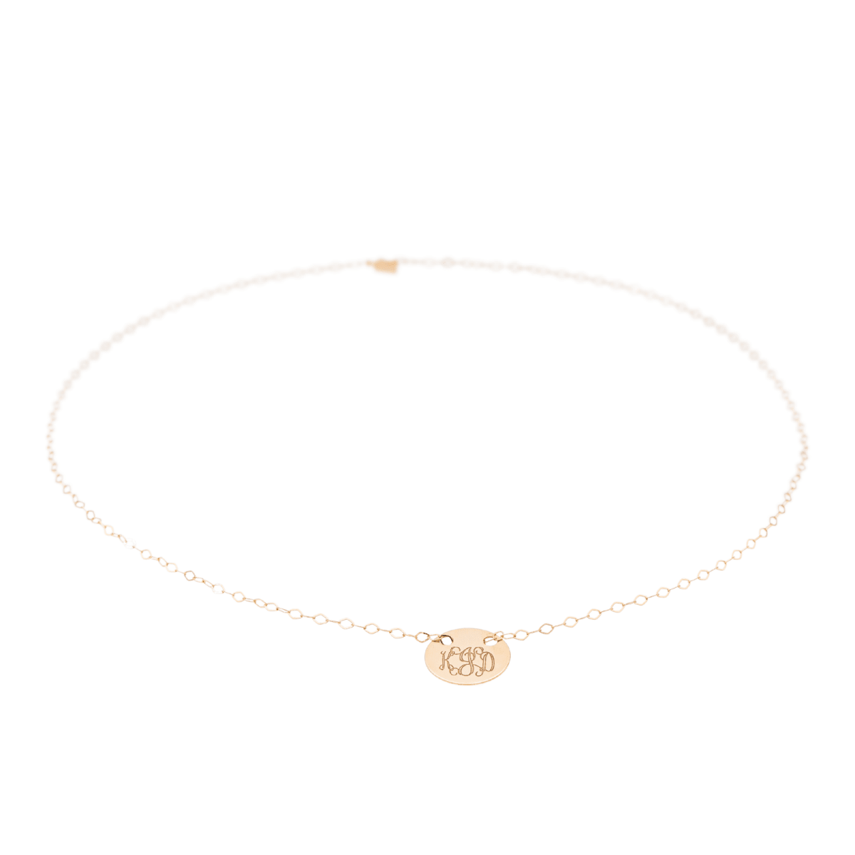 Ginette NY Collier Little Monogram Or rose - Castafiore