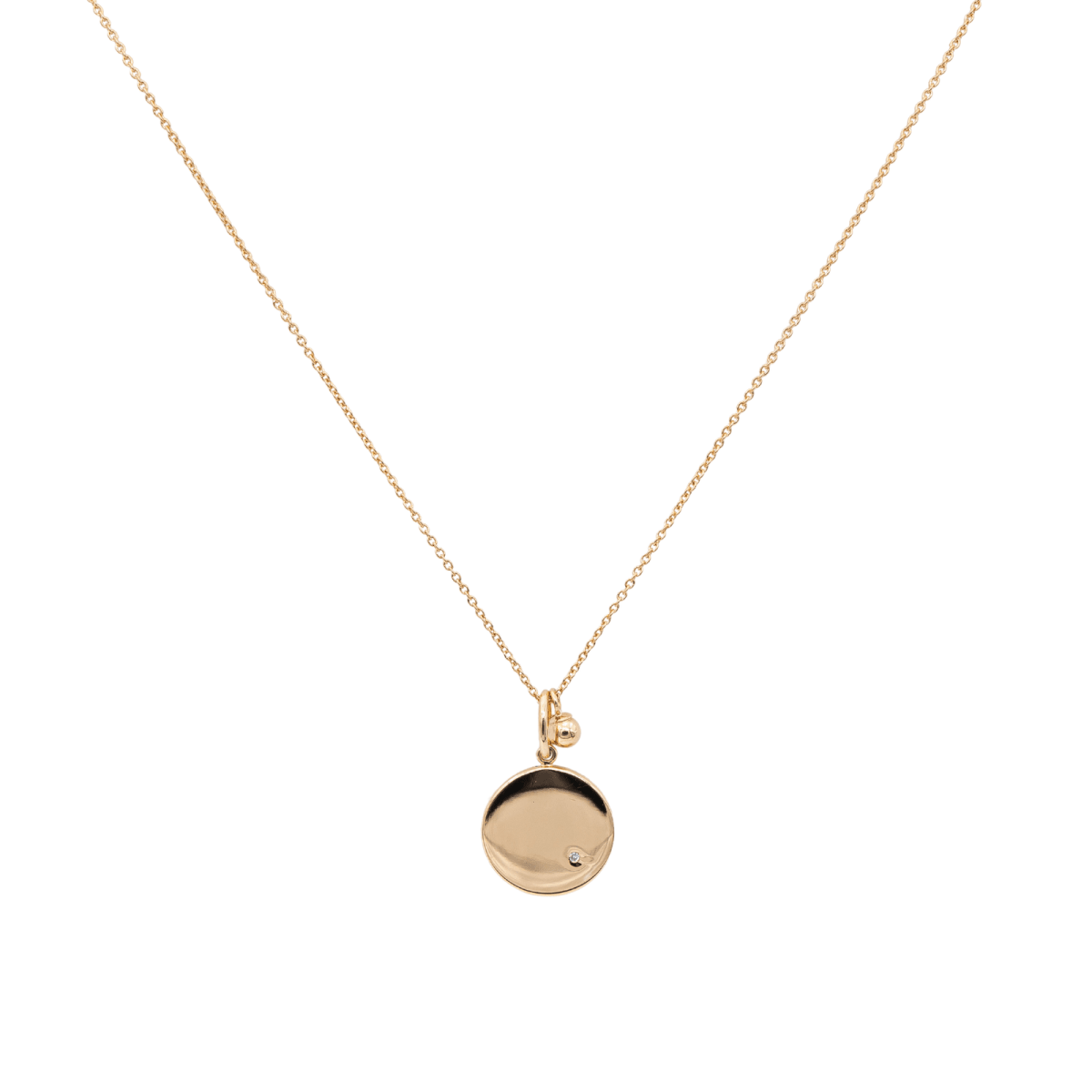 Ginette NY Collier Mini ever disc Or rose Diamant - Castafiore