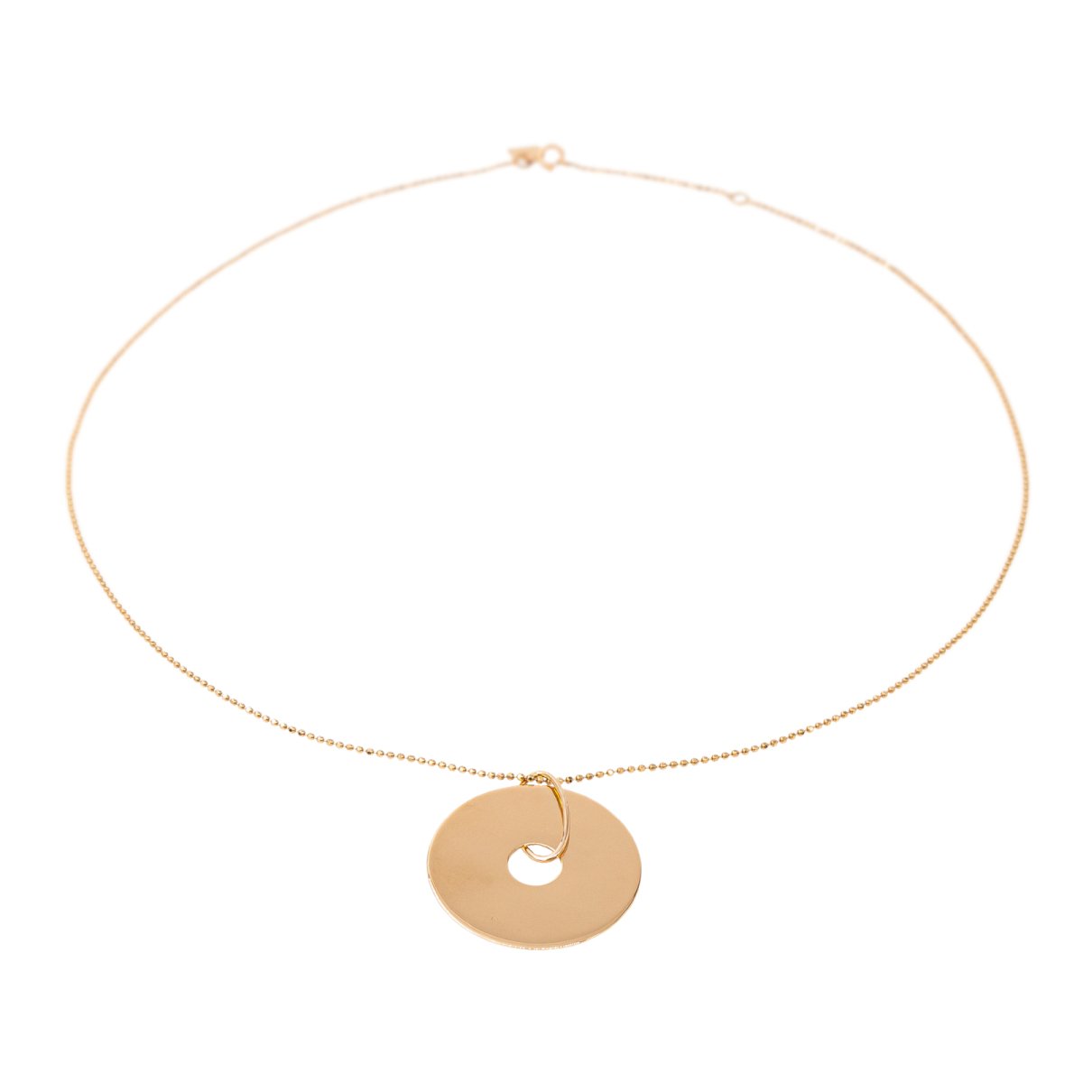 Ginette NY Collier Pendentif Donut on chain Or rose - Castafiore