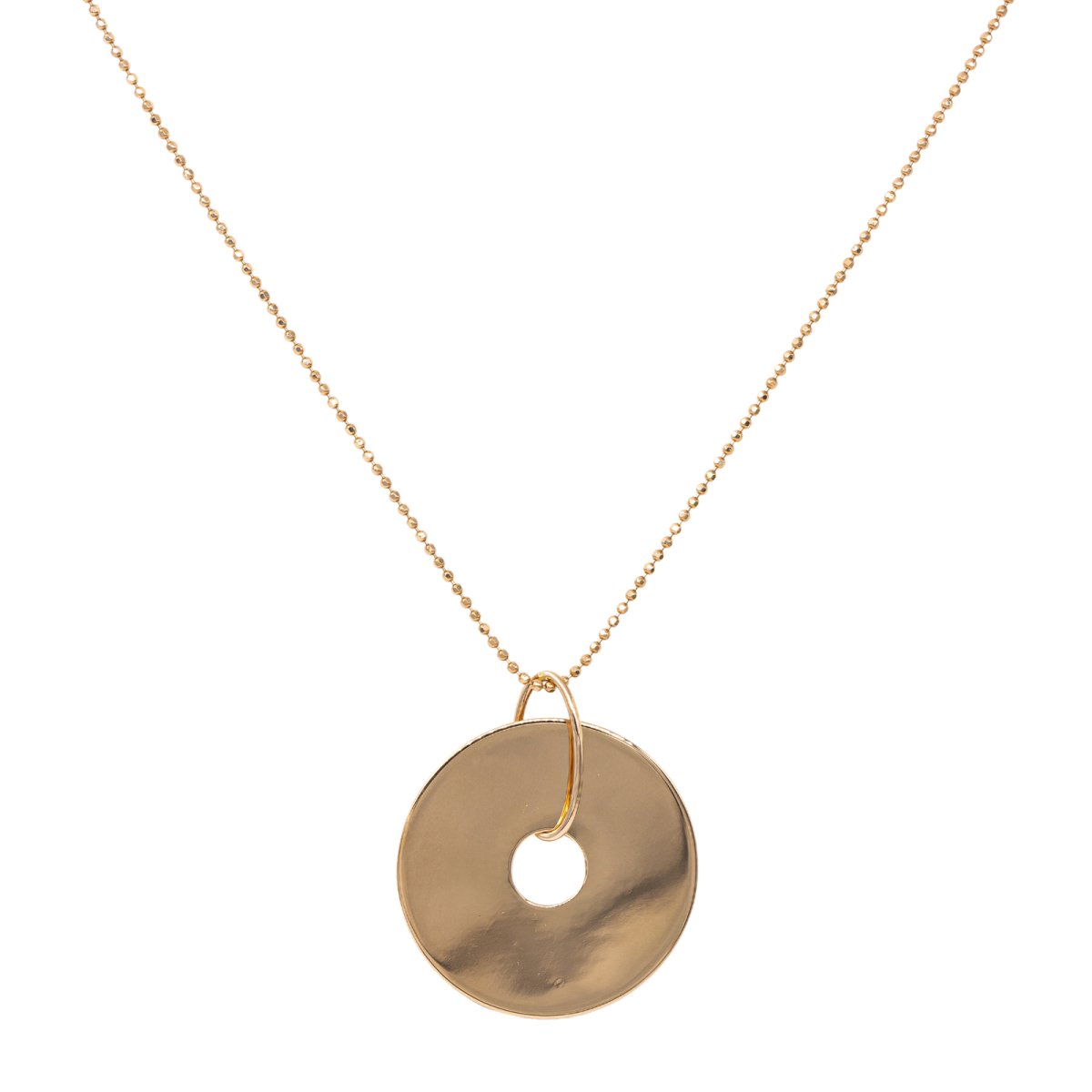 Ginette NY Collier Pendentif Donut on chain Or rose - Castafiore