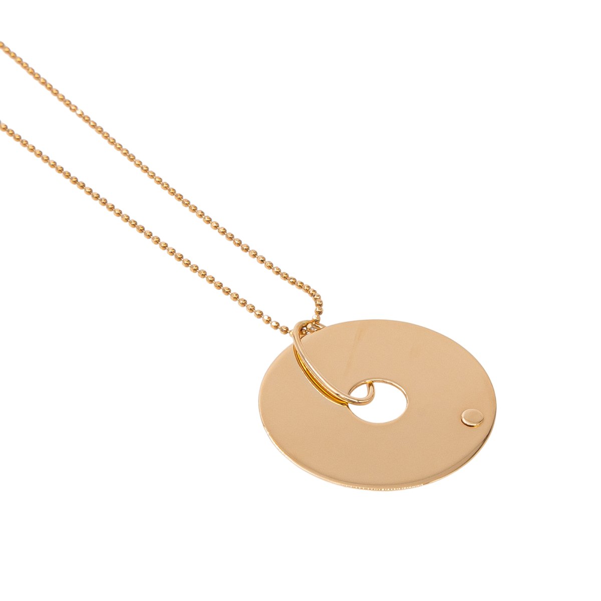 Ginette NY Collier Pendentif Donut on chain Or rose - Castafiore