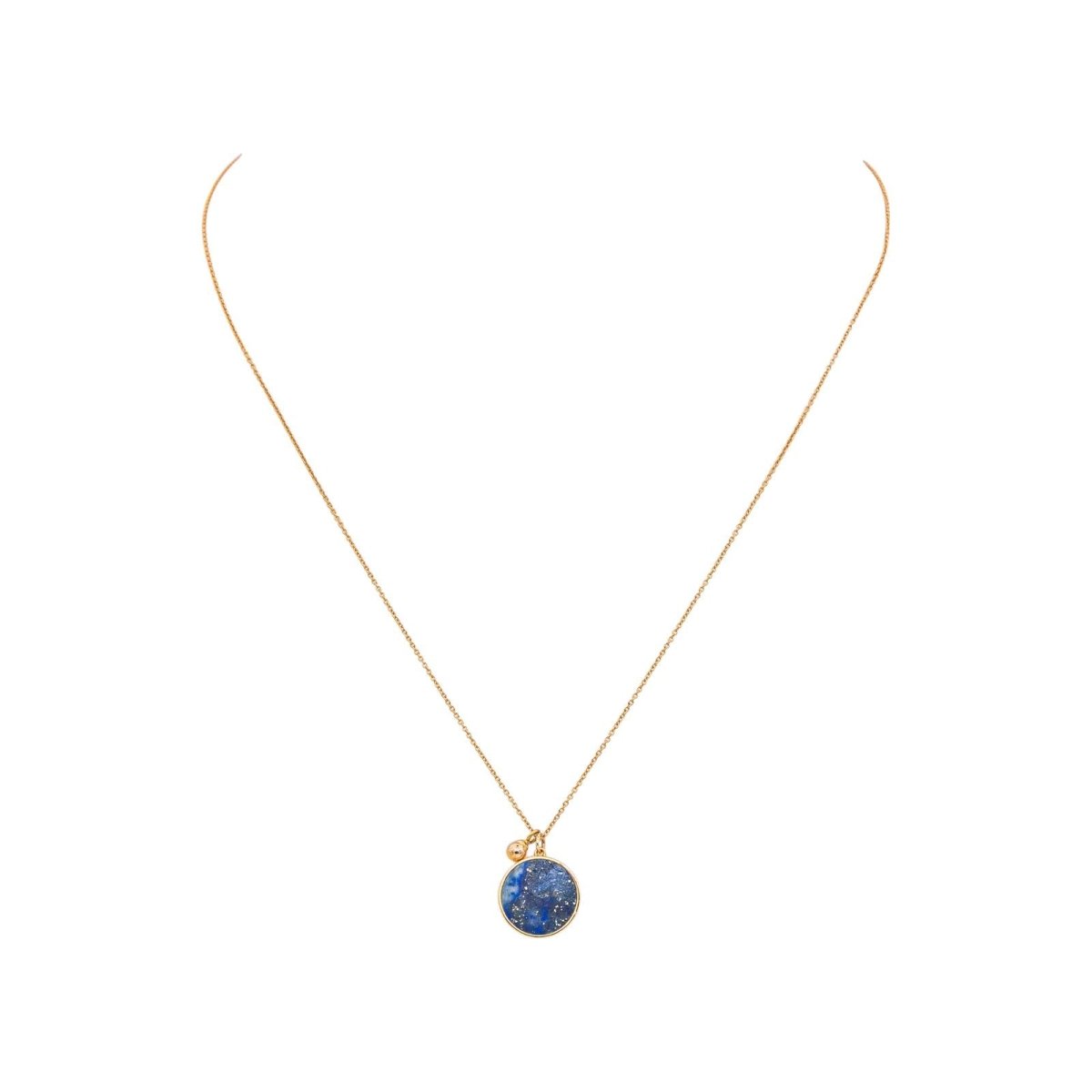 Ginette NY Collier Pendentif Ever Lapis Or rose Lapis-Lazuli - Castafiore