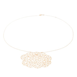 Ginette NY Collier Pendentif Jumbo Lotus Or rose - Castafiore