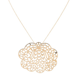 Ginette NY Collier Pendentif Jumbo Lotus Or rose - Castafiore