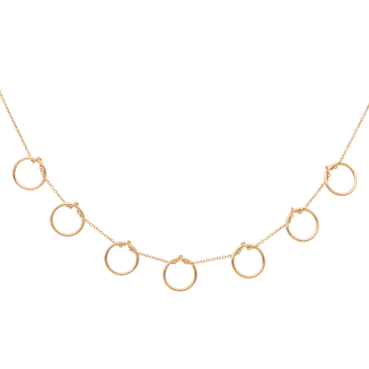 Ginette NY Collier Tiny Five Circles On Chain Or rose - Castafiore