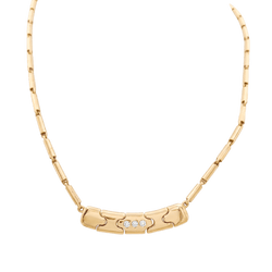 Collier O.P. Orlandini, or jaune, diamants.