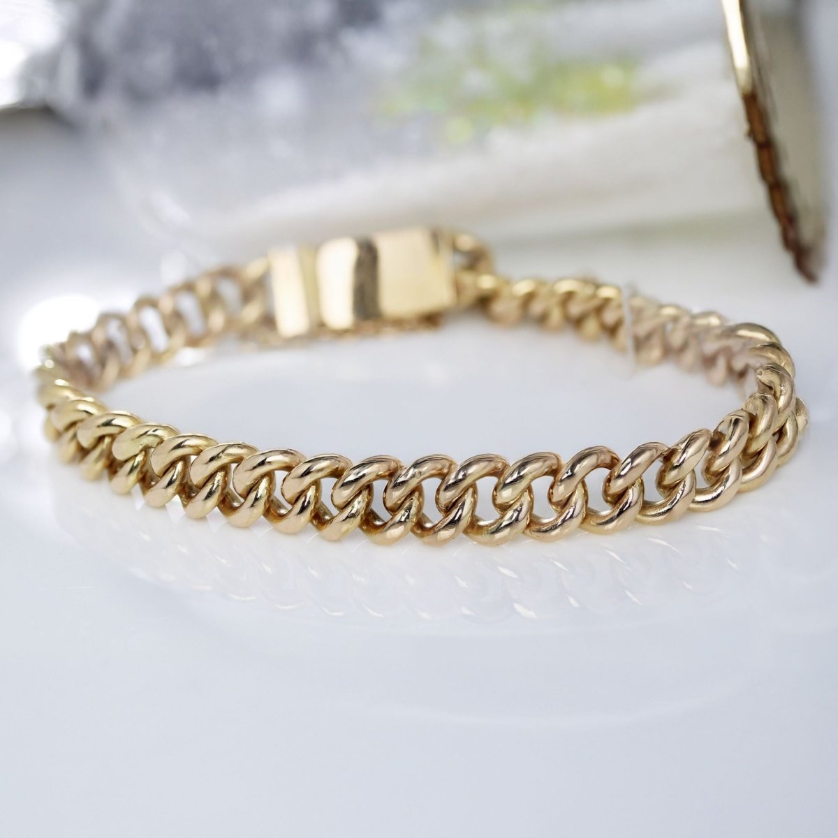 Gourmette massive en or vintage - Castafiore