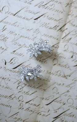 Guillemin & Soulaine Boucles d'Oreilles Fleur Diamants - Castafiore