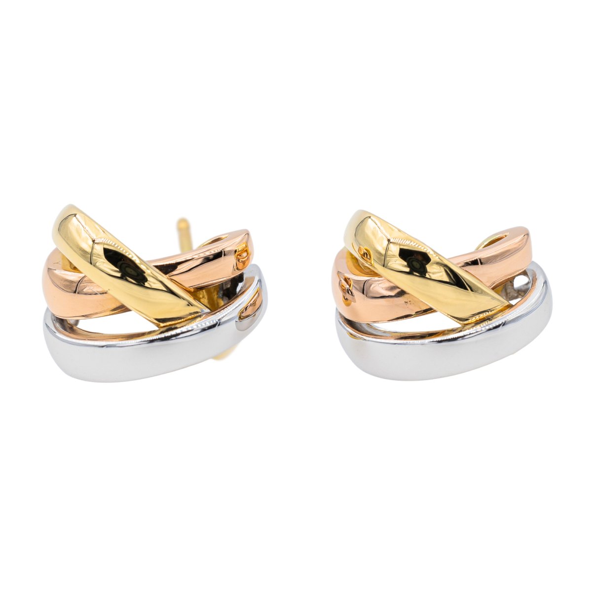 Guy Laroche Boucles d'oreilles Demi créoles Or blanc - Castafiore