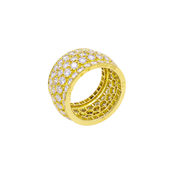 Bague bandeau Cartier, « Nigeria », or jaune et diamants.