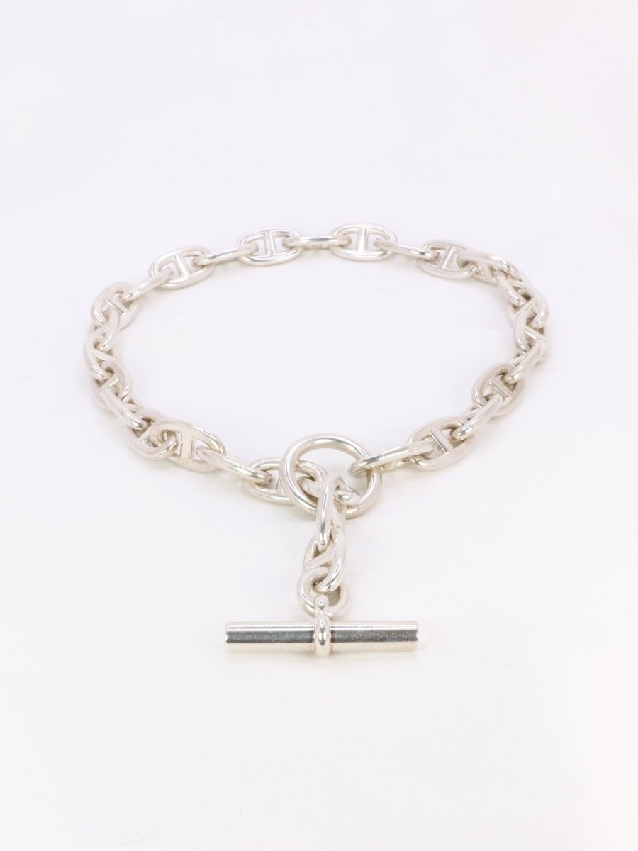 HERMES Collier argent chaîne d'ancre grand modele - Castafiore