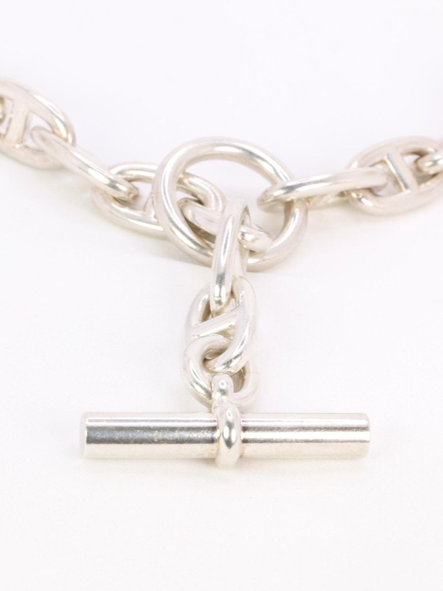 HERMES Collier argent chaîne d'ancre grand modele - Castafiore