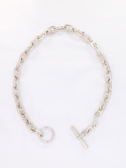 HERMES Collier argent chaîne d'ancre grand modele - Castafiore
