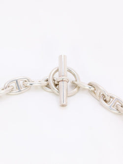 HERMES Collier argent chaîne d'ancre grand modele - Castafiore
