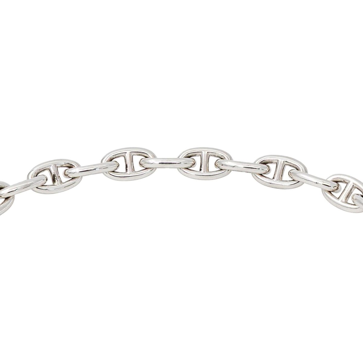 Hermès Collier Pierre Lefèvre Chaîne d'ancre Argent - Castafiore