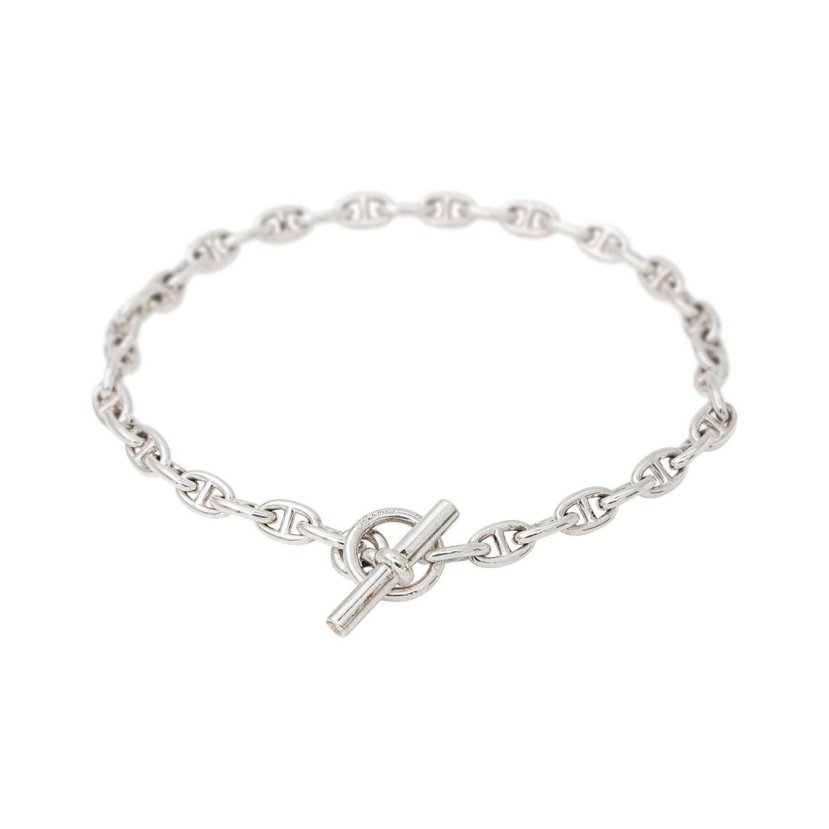 Hermès Collier Pierre Lefèvre Chaîne d'ancre Argent - Castafiore