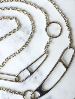 Hermès Sautoir Chaine d'Ancre Twist en Argent 100 cm - Castafiore