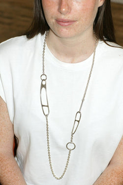 Hermès Sautoir Chaine d'Ancre Twist en Argent 100 cm - Castafiore