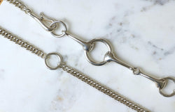 Hermès Sautoir Mors en Argent 73.00 cm - Castafiore