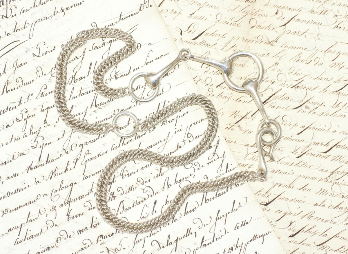 Hermès Sautoir Mors en Argent 73.00 cm - Castafiore