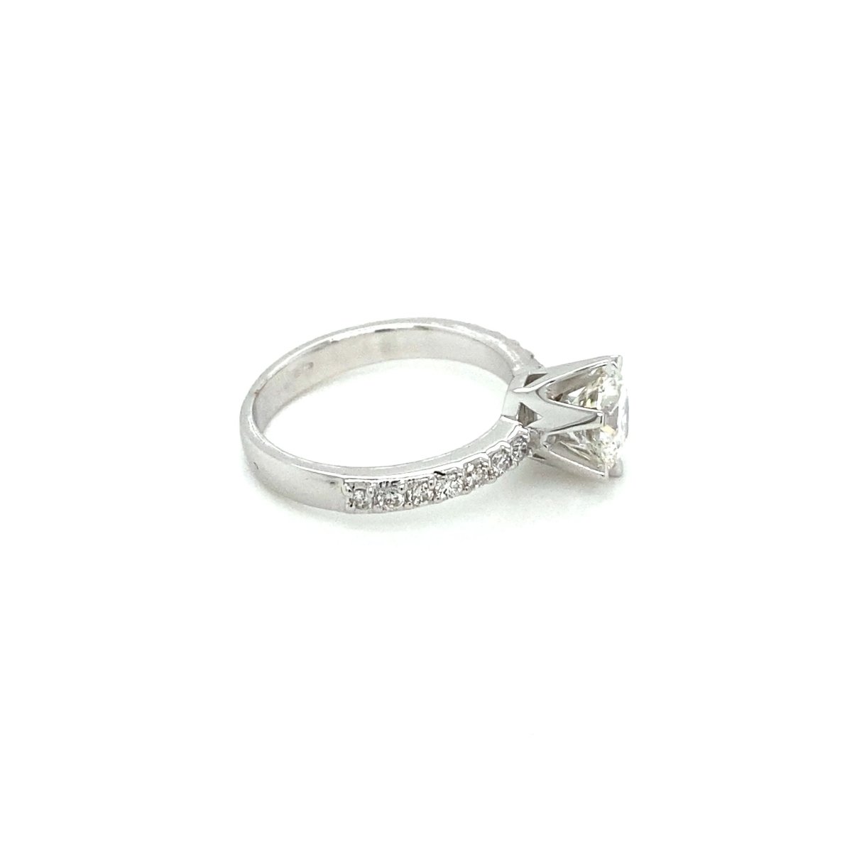 HRD Antwerp Certified 1 Carat Diamond Gold Engagement Ring (bague de fiançailles en or) - Castafiore