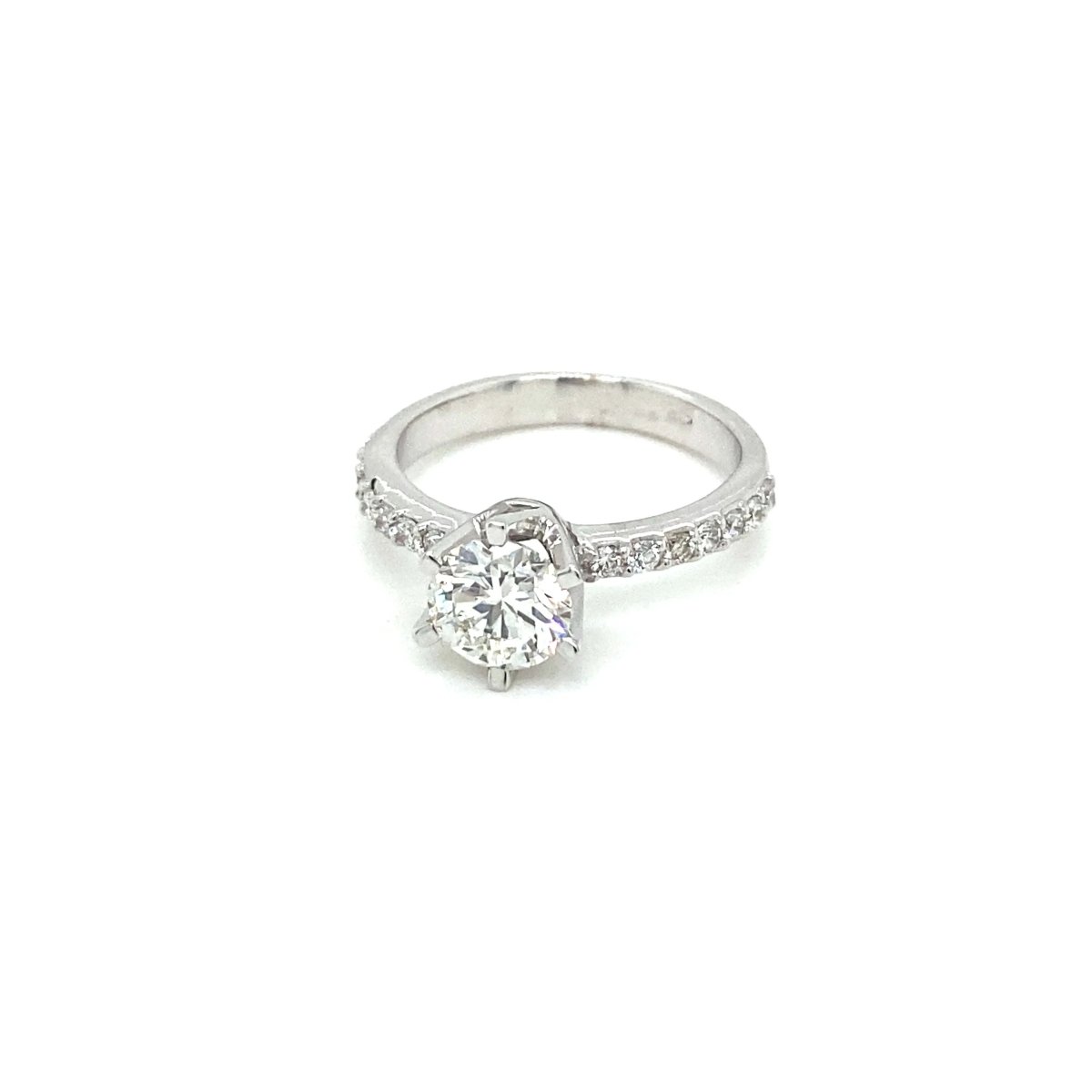 HRD Antwerp Certified 1 Carat Diamond Gold Engagement Ring (bague de fiançailles en or) - Castafiore