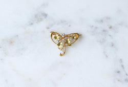 Hubert Martincourt Broche Art Nouveau Or Jaune et Perles - Castafiore