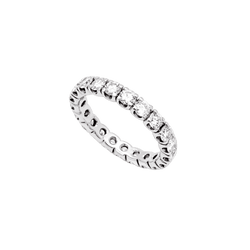 Alliance tour complet or blanc et diamants.