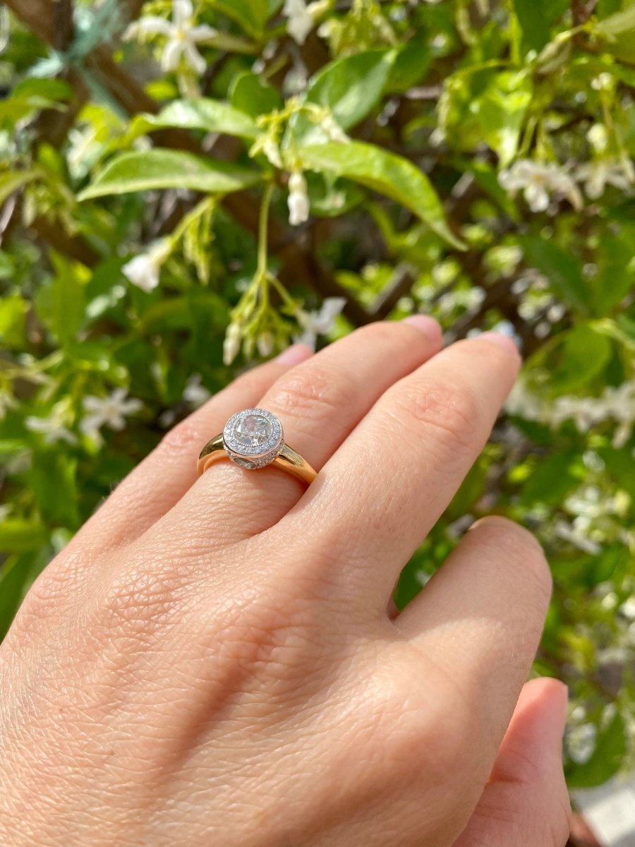 IGI Certified 1 Carat Cushion Diamond Solitaire Ring - Castafiore