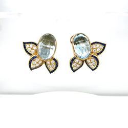 Illario Diamond Sapphire Topaz Cocktail Ring - Castafiore