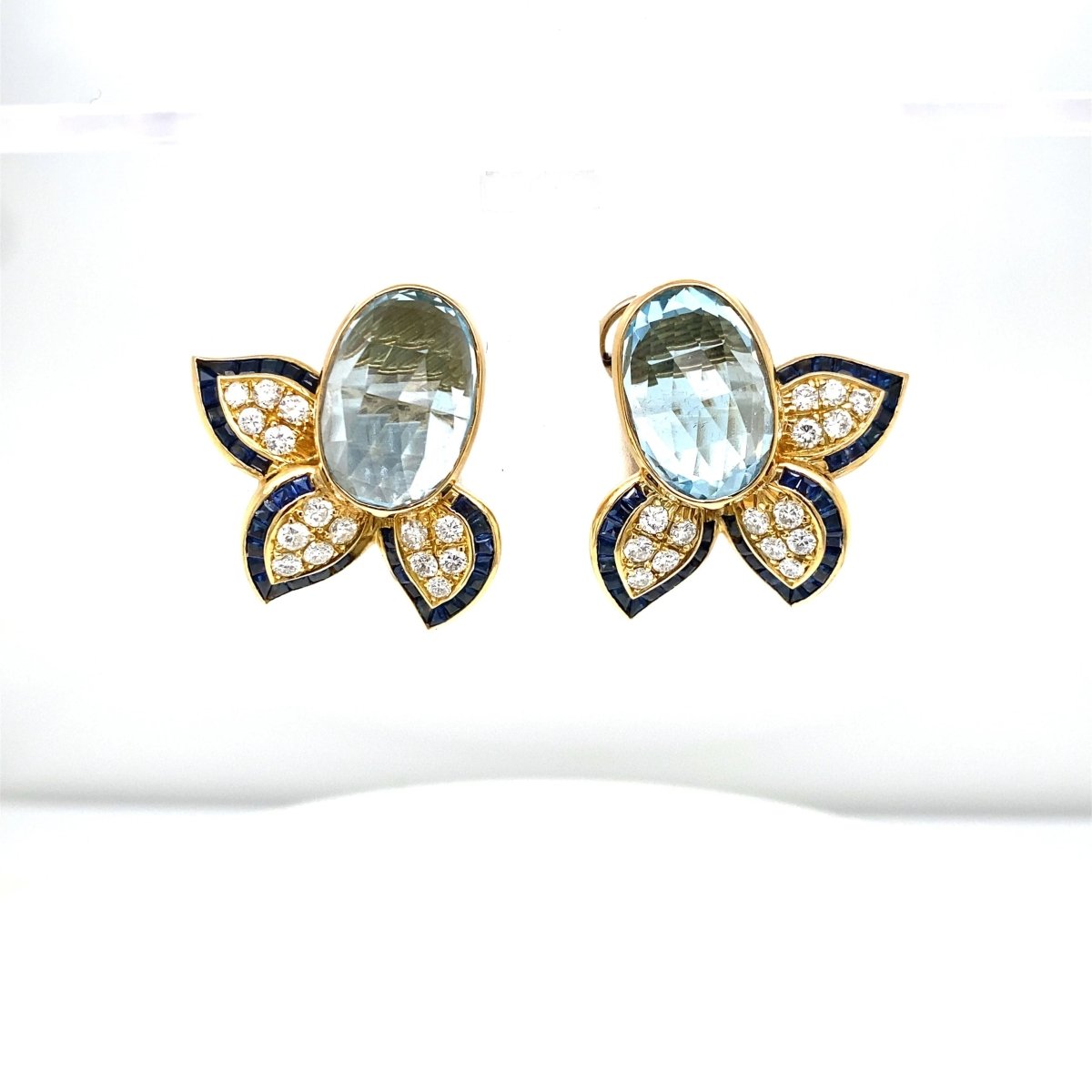 Illario Diamond Sapphire Topaz Cocktail Ring - Castafiore