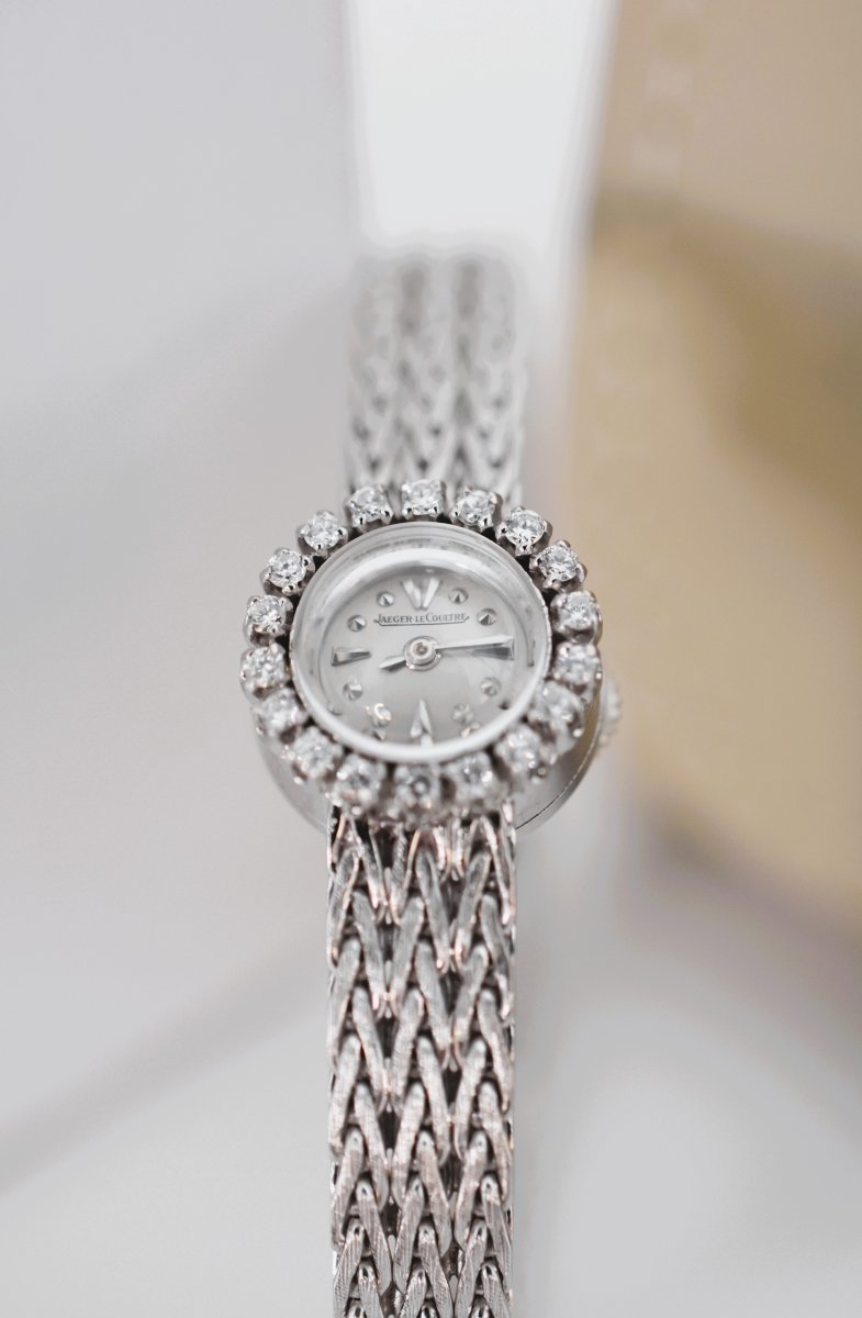 Jaeger - LeCoultre dame, entièrement or blanc 18 carats & diamants, vers 1960 - Castafiore