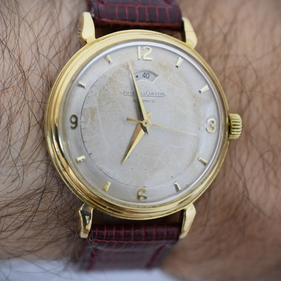 Montre JAEGER-LECOULTRE Power Reserve en or jaune et cuir