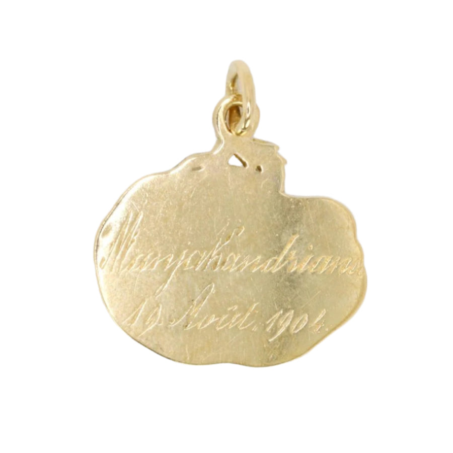 JOE DESCOMPS Médaille femme Art Nouveau or jaune - Castafiore